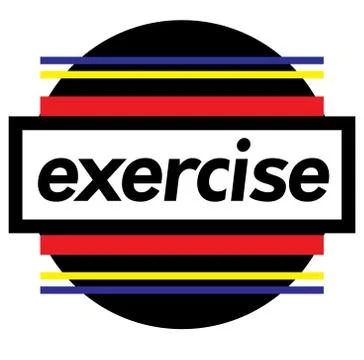 EXERCISE stamp on white Illustrazione stock