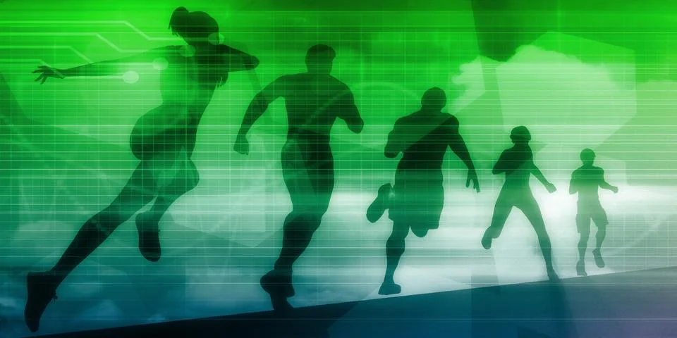 Exercise Technology 스톡 일러스트