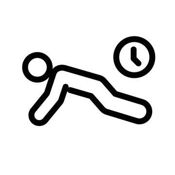 Exercise time icon design in filled and outlined style Stock Illustration
