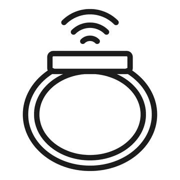 Exercise tracker icon, outline style Stock Illustration