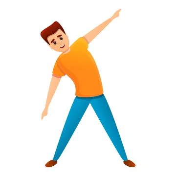 Exercise trainer icon, cartoon style Illustrazione stock