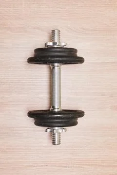 Exercise weight on a floor Stock Photos