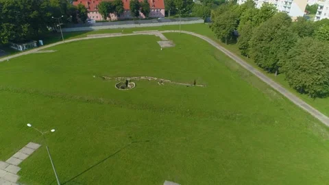 Exercise Yard Elblag Aerial View Poland Stock Footage 233099791
