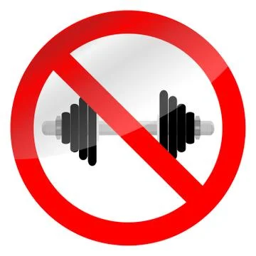 Exercise with your body, without iron symbol Stock Illustration