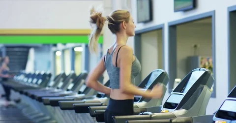 Exercises in the gym properly carried out. fitness concept Stock Footage