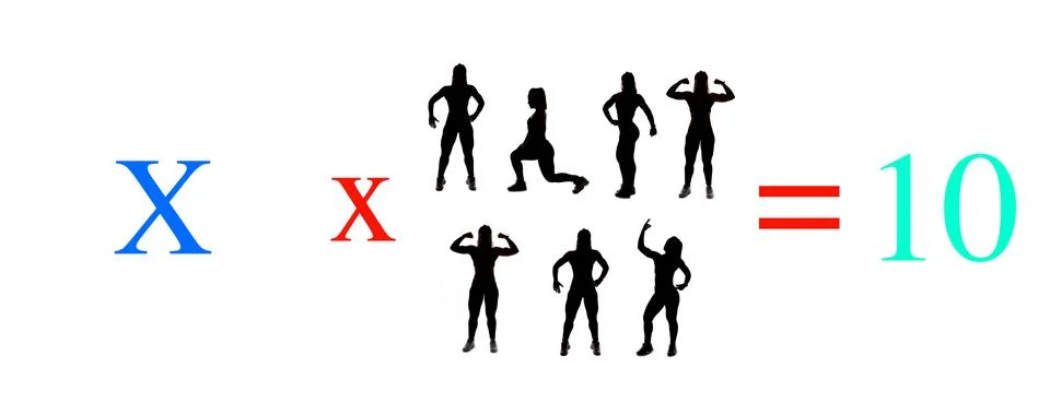 Exercises of mathematical subtraction with objects and persons Stock Illustration