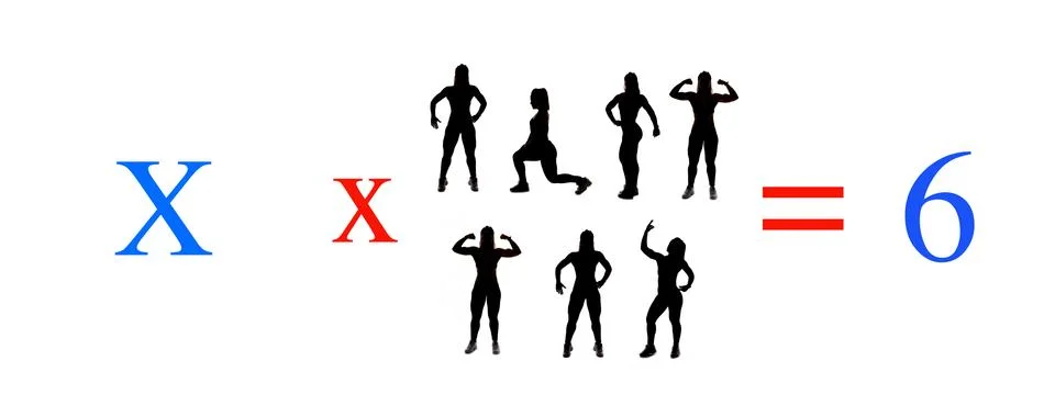 Exercises of mathematical subtraction with objects and persons Stock Illustration