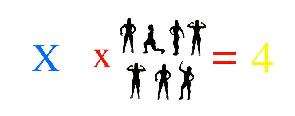 Exercises of mathematical subtraction with objects and persons 스톡 일러스트