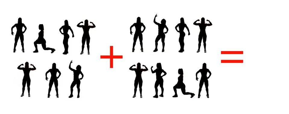 Exercises of mathematical subtraction with objects and persons Illustrazione stock