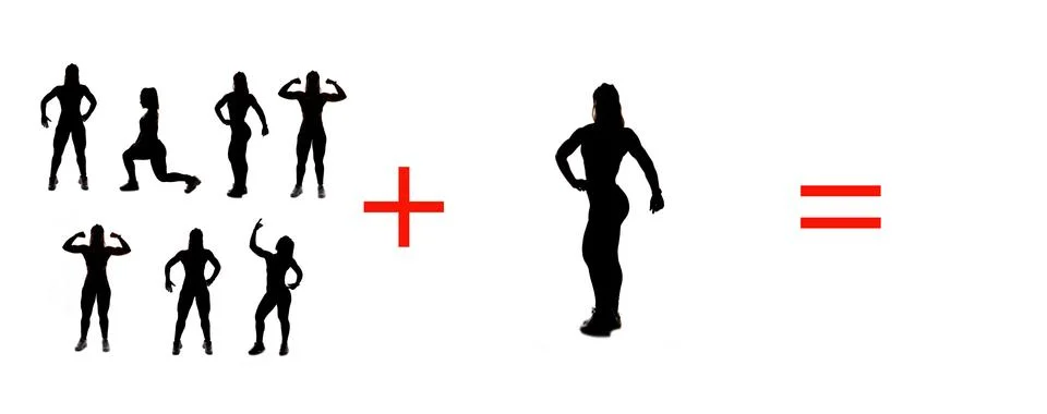 Exercises of mathematical subtraction with objects and persons Stock Illustration