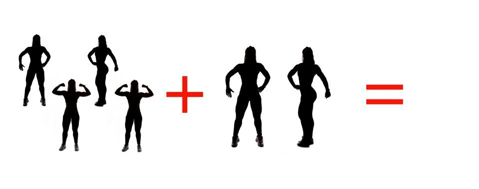 Exercises of mathematical subtraction with objects and persons Illustrazione stock