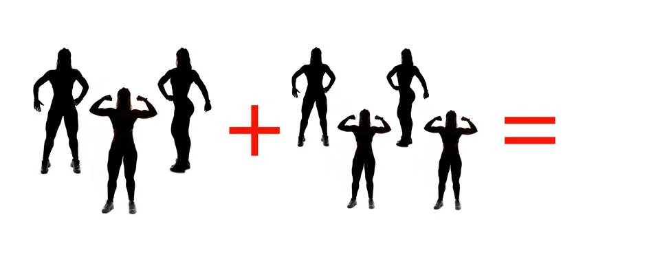 Exercises of mathematical subtraction with objects and persons Stock Illustration