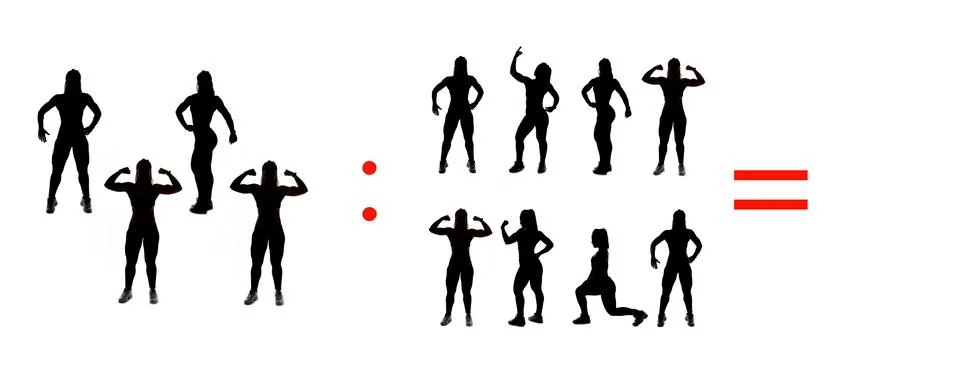 Exercises of mathematical subtraction with objects and persons Illustrazione stock