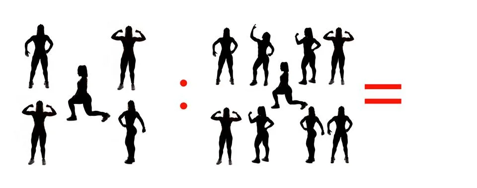 Exercises of mathematical subtraction with objects and persons Illustrazione stock