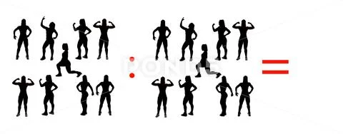 Exercises of mathematical subtraction with objects and persons イラスト素材
