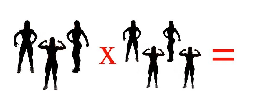 Exercises of mathematical subtraction with objects and persons Illustrazione stock