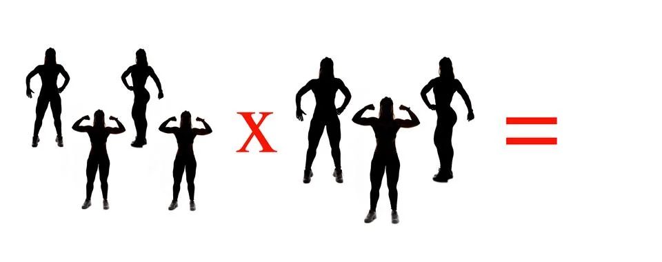 Exercises of mathematical subtraction with objects and persons Illustrazione stock