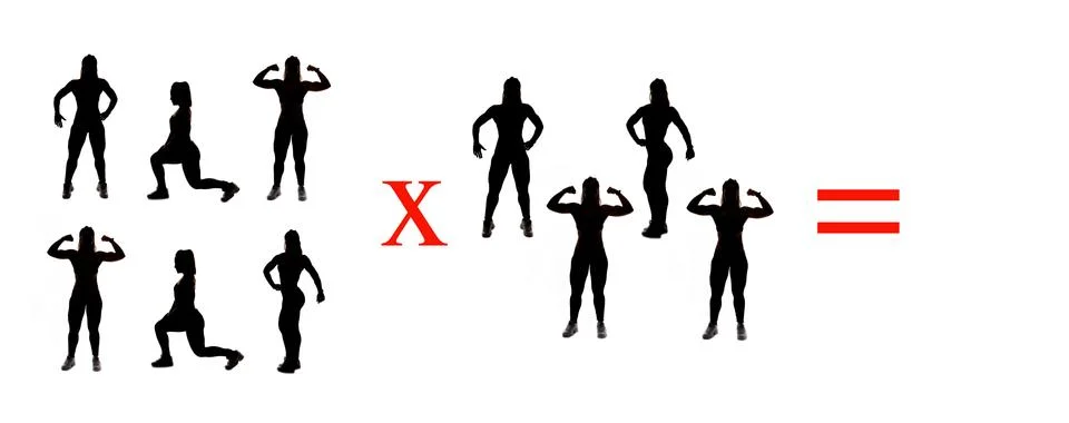 Exercises of mathematical subtraction with objects and persons Illustrazione stock
