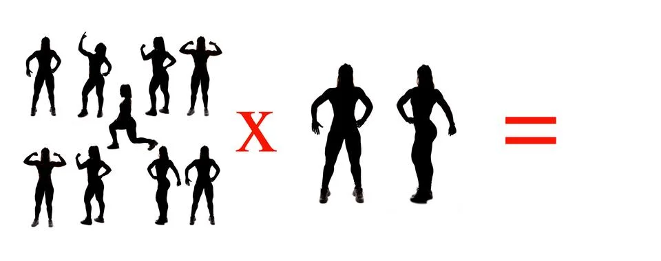 Exercises of mathematical subtraction with objects and persons Illustrazione stock