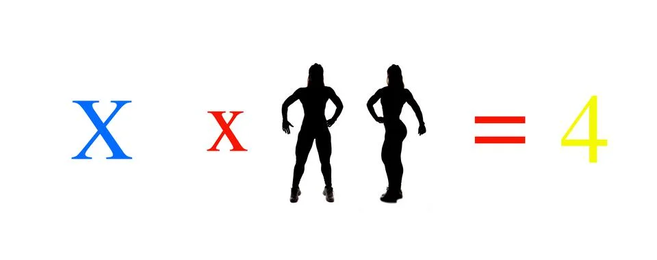 Exercises of mathematical subtraction with objects and persons Foto stock