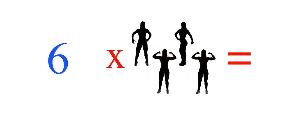 Exercises on multiplying objects and people イラスト素材