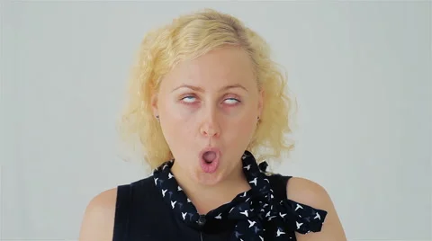 Exercises For Muscles of the Face Stock Footage 64804417