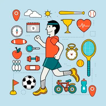 Exercising concept Stock Illustration