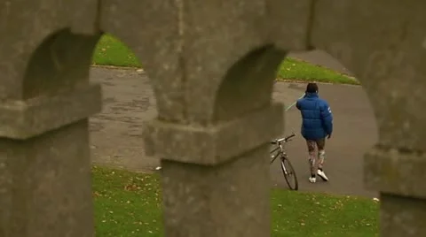 Exercising cyclist 3 Video stock 12490943