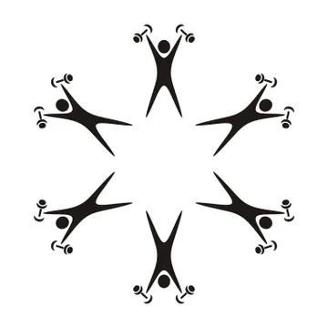 Exercising figures Illustration