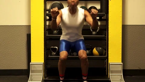 Exercising geezer Stock Footage 125494315