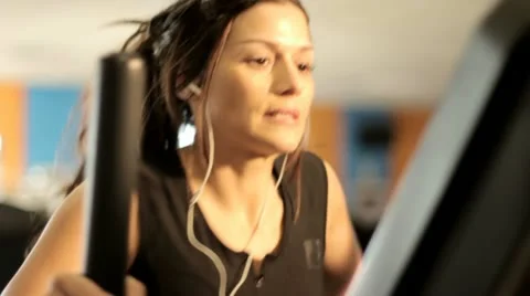 Exercising in gym Stock Footage 22664362
