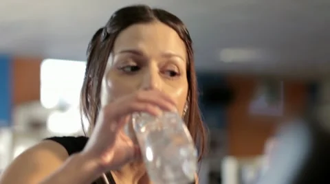 Exercising in gym Stock Footage 22664384