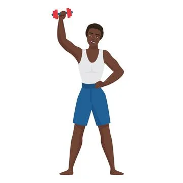 Exercising gym instructor Stock Illustration