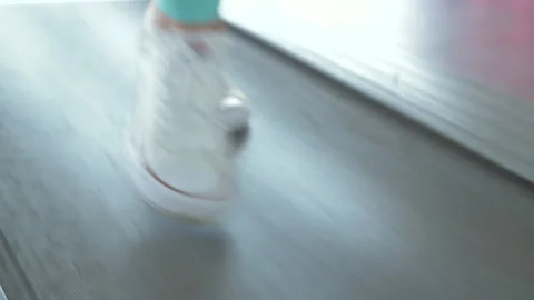 Exercising in the gym, treadmill cardio workout Stock Footage 140143045