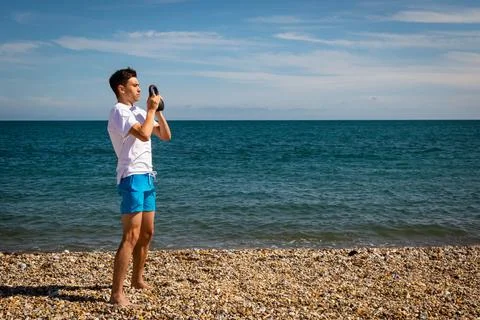 Exercising with a kettlebell weight Stock Photos