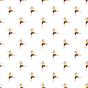 Exercising man repeating pattern on white background Illustrazione stock