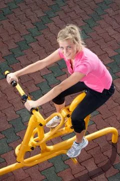 Exercising time Stock Photos