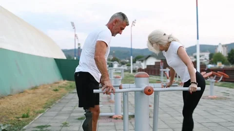 Exercising together Stock Footage 292234766