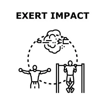 Exerting impact on strength and training goals Stock Illustration