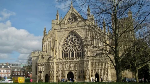 Exeter Cathedral, Devon UK Video stock 89597477