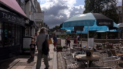 Exeter Devon England city centre cathedral architecture UK 4K Video stock 114649895