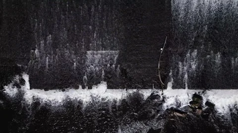 Exeter, South Devon, England: DRONE VIEWS: Overhead view of Trews Weir (4) Stock Footage 265024801