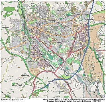 Exeter uk aerial lview Stock Illustration