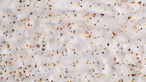 Exfoliate gel texture background. Liquid transparent cosmetic shower gel wi.. Stock Footage 263715947