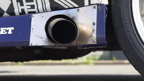 Exhaust pipe and fire Stock Footage 84796040