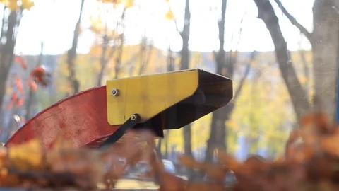 Exhaust pipe with fall foliage Video stock 97161277