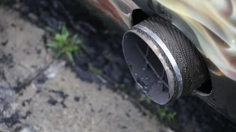 Exhaust pipe Stock Footage 52457116