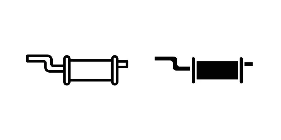 Exhaust pipe icon vector editable eps10 Stock Illustration