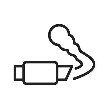 Exhaust Pipe icon vector image. Stock Illustration
