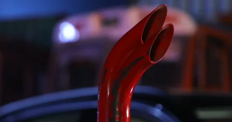 Exhaust Pipe On The jeep Stock Footage 293185767